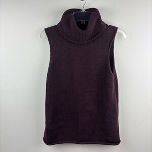 Calvin Klein Jeans Ribbed Knit Sweater in Deep Burgundy